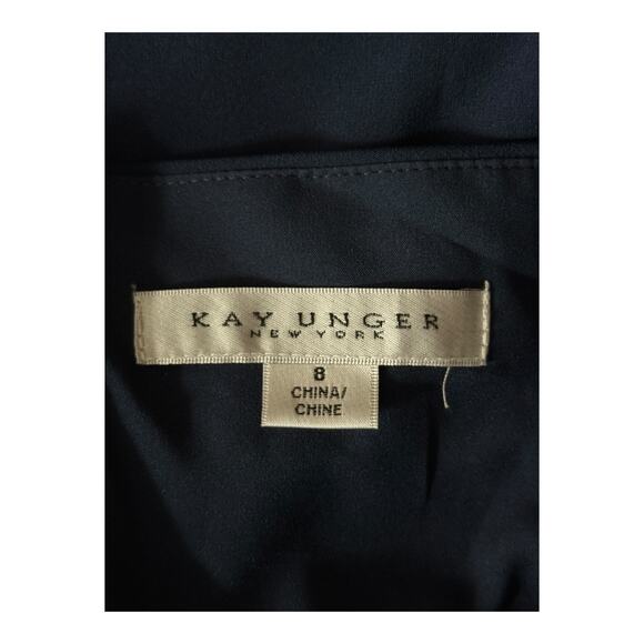 Kay Unger Dress Isolde Column gown navy blue size 8 - Picture 5 of 8
